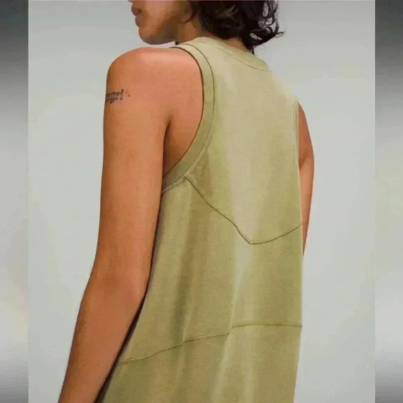 Lululemon Softstreme Back In Action Dress in Bronze Green size 4 - Picture 2 of 6